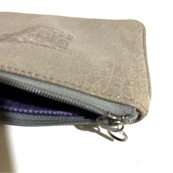 Coach Shimmering Silver Wristlet
